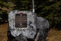 Monument to the Veterans Guard of Canada. bow Valley Wilderness Area,Alberta,Canada Royalty Free Stock Photo