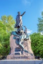 Monument to vice-admiral Makarov in Kronstadt, Russia Royalty Free Stock Photo