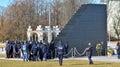 Monument to the victims of the Smolensk catastrophe. Police protection.