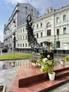 Moscow, Russia, July, 26, 2023. Monument to the victims of the terrorist attack in Beslan. Moscow, Solyanka street