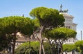 Monument to Victor Emmanuel II or Vittoriano, Rome, Italy. It is landmark of Rome. Beautiful view of Memorial of Royalty Free Stock Photo