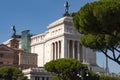 Monument to Victor Emmanuel II or Vittoriano, Rome, Italy. It is landmark of Rome. Beautiful view of Memorial of Royalty Free Stock Photo