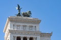 Monument to Victor Emmanuel II or Vittoriano, Rome, Italy. It is landmark of Rome. Beautiful view of Memorial of Royalty Free Stock Photo