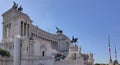 Monument to Victor Emmanuel II or Vittoriano, Rome, Italy. It is landmark of Rome. Beautiful view of Memorial of Royalty Free Stock Photo