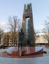 Monument to Vincas Kudirka in Vilnius, Lithuania Royalty Free Stock Photo