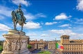 A monument to Vittorio Emanuele on the Altar of the Fatheland and a beautiful view on Piazza Venezia