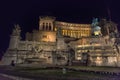 Monument to Vittorio Emanuele II in the night Royalty Free Stock Photo