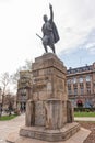 Monument to Vojvoda Vuk is a sculpture in the Park Spring in Belgrade. The sculpture was created by Djordje Jovanovic in 1922 and Royalty Free Stock Photo