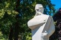 Monument to Vuk Karadzic in the center of Loznica in Serbia. Royalty Free Stock Photo