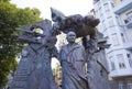 Monument to Vyacheslav Chornovil (Ukrainian political activist of 90th) in Kyiv, Ukraine Royalty Free Stock Photo