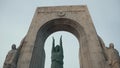 Monument to war heroes in one of the cities of Europe. Stock.