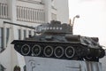 Monument to Warriors-Liberators in World War II tank T-34 at Soviet square. Grodno, Belarus