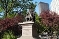 Monument to William H. Seward, the US statesman of 19th century, in Madison Square Park, New York, NY, USA