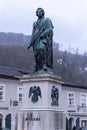 Monument to Wolfgang Amadeus Mozart in Salzburg. Austria Royalty Free Stock Photo