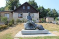 A monument to the writer Jaroslav Hasek in Lipnice nad Sazavou Czech Republic