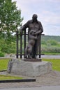 Monument to writer Konstantin Paustovsky in Tarusa, Kaluga region, Russia Royalty Free Stock Photo