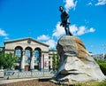 Monument to Yakov Sverdlov and Ural Federal university after Bo Royalty Free Stock Photo