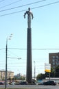 Monument to Yuri Gagarin Leninsky Prospekt Heat August