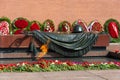 Monument Tomb of the Unknown Soldier near the Kremlin wall in Alexander Garden