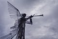 The monument `Trumpeting Angel` in the city of Chernobyl