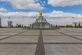 Monument of Turkmenbashi, the first president of Turkmenistan, Ashgabat, Turkmenist Royalty Free Stock Photo