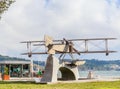 View monument of two fliers, Gago Coutinho and Sacadura Cabral who fllew in their bi plane from Lisbon to Rio de Janeiro in 1922.