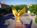 monument two-headed eagle gilded