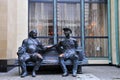 Monument of two old friends in Tbilisi Royalty Free Stock Photo