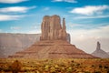 scenic Monument Valley in Arizona, view to WEst Mittens Butte