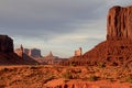 Monument Valley in beautiful twilight just before sunset, Utah Royalty Free Stock Photo