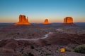 Monument Valley during sunset Royalty Free Stock Photo