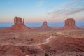 Sunset in Monument Valley during early October Royalty Free Stock Photo