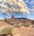 Monument Valley at dusk after sunset, Utah, USA Royalty Free Stock Photo