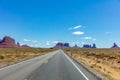 Monument Valley highway, Tribal Park in the Arizona-Utah border, USA Royalty Free Stock Photo