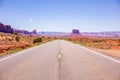 Monument Valley highway, Tribal Park in the Arizona-Utah border, USA Royalty Free Stock Photo