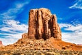 Monument Valley horizon, US, Navajo canyon park. Scenic sky, nature and rock desert