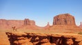 Monument Valley and a horse rider Royalty Free Stock Photo