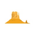 Monument valley. Isolated illustration Royalty Free Stock Photo