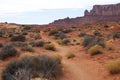 Monument Valley landscape, hike path Royalty Free Stock Photo