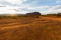 The Monument Valley landscape at sunset Royalty Free Stock Photo