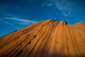 A beautiful rock from Monument Valley with blue sky above. Royalty Free Stock Photo