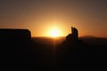 Monument Valley mesa sunset landscape. Royalty Free Stock Photo