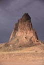 Monument Valley Monolith Stands Shrouded in Monsoon Mystery Royalty Free Stock Photo