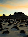 Monument Valley National Park after sunset, Utah-Arizona, USA Royalty Free Stock Photo