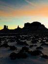 Monument Valley National Park after sunset, Utah-Arizona, USA Royalty Free Stock Photo