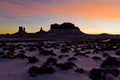 Monument Valley National Park after sunset, Utah-Arizona, USA Royalty Free Stock Photo