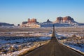 Monument Valley Navajo Indian Tribal Park Approach Royalty Free Stock Photo