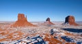 Monument Valley Navajo Indian Tribal Park, Winter Royalty Free Stock Photo