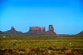 Monument Valley provides perhaps the most enduring and definitive images of the American West. The isolated red mesas and buttes a Royalty Free Stock Photo