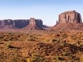 Monument Valley is a Navajo Nation tribal park, straddling the border of northeastern Arizona and southeastern Utah Royalty Free Stock Photo